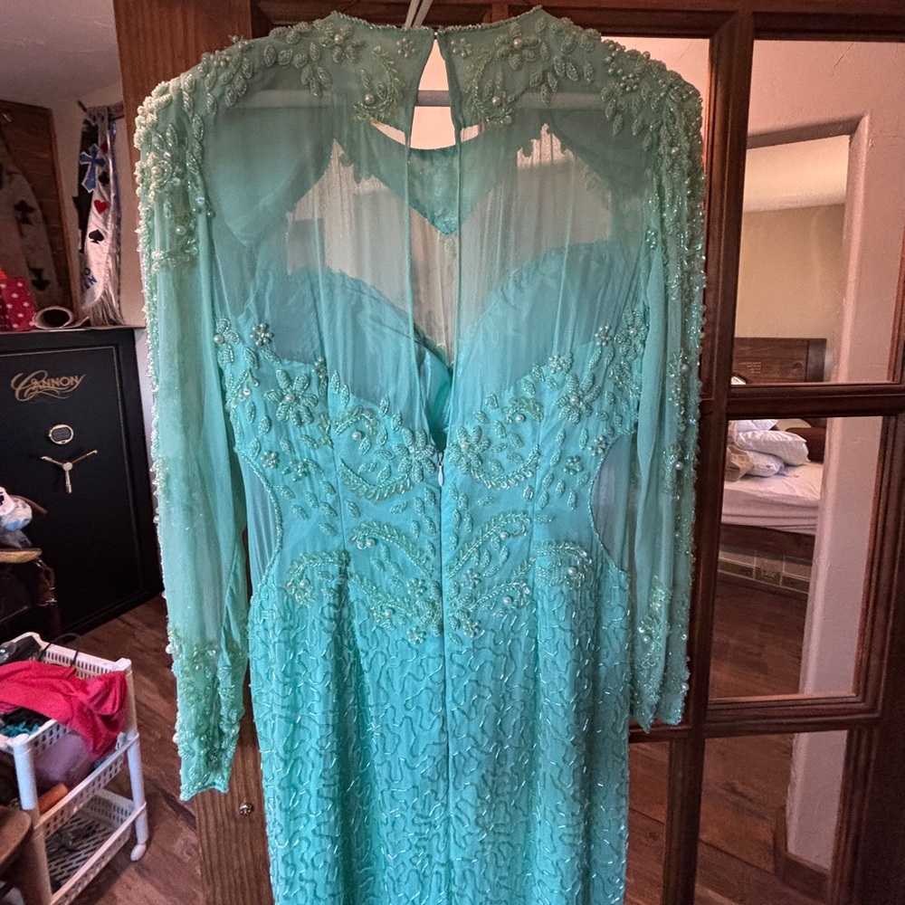 Mint Rodeo Queen Gown - Picture 3 of 3
